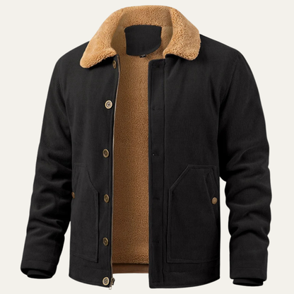 Men's Corduroy Sherpa Jacket Warm Winter Tan