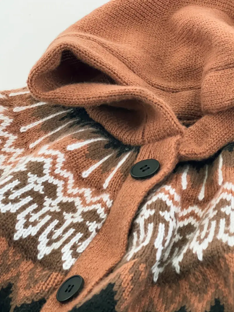 Relaxed Fit Hoodie Sweater Cardigan