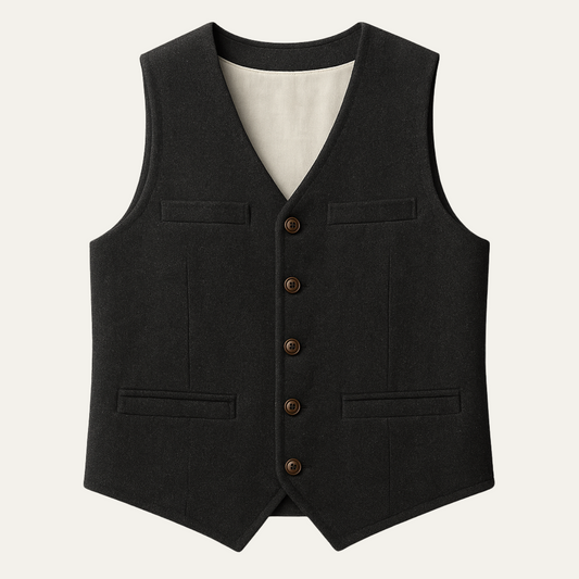 Men's Vintage Button Up Vest - VibreMode