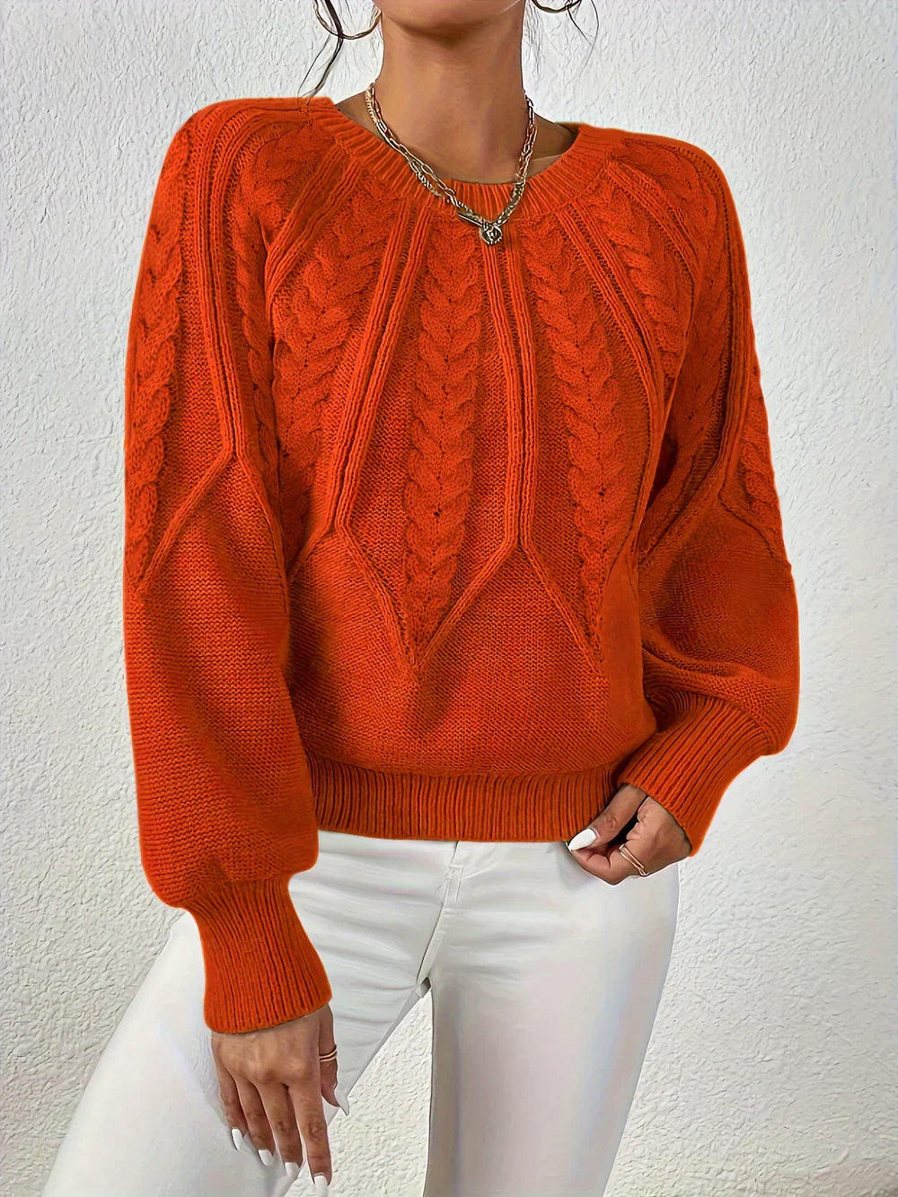 Women's Textured Crewneck Sweater