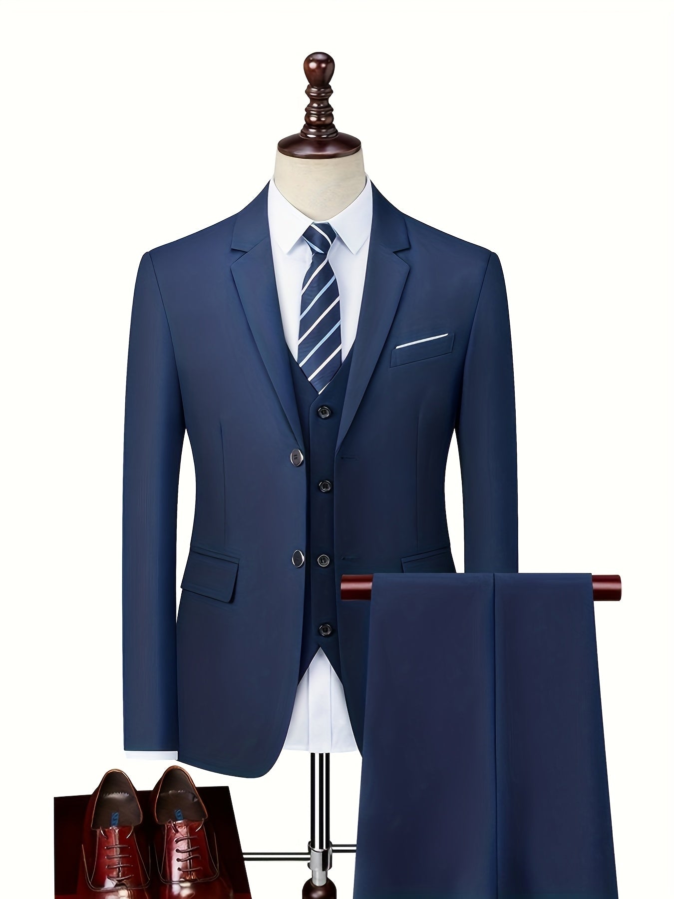 Men's Single Breasted Suit Notch Lapel
