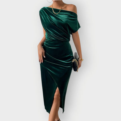 Chic Cold Shoulder Knee Length Dress
