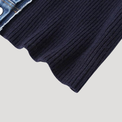 Women's Navy Cardigan Denim Finish