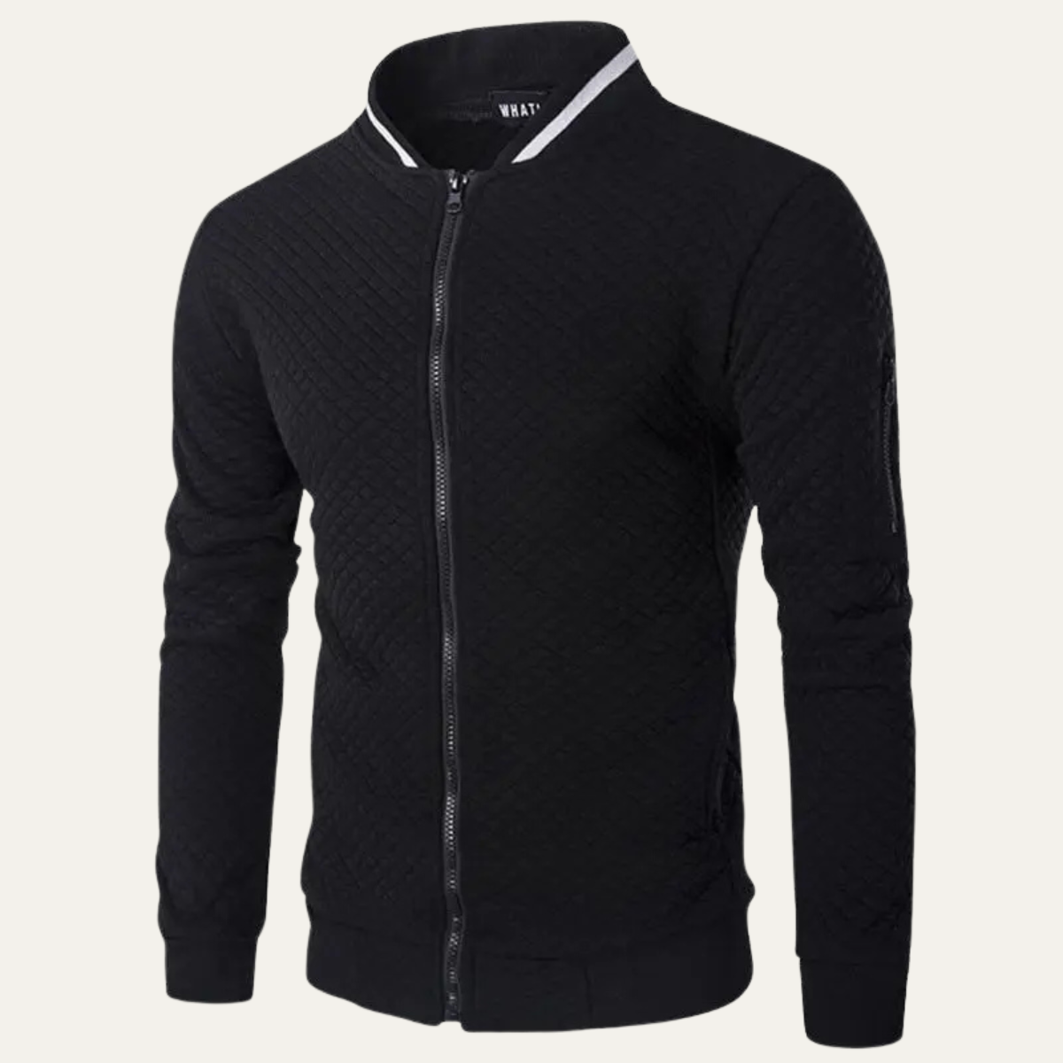 Men's Quilted Bomber Jacket Lightweight Zip Up