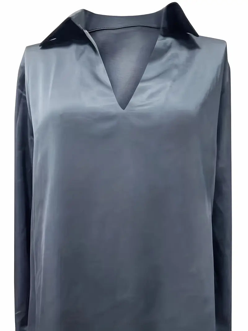 Luxury Soft V-Neck Satin Top