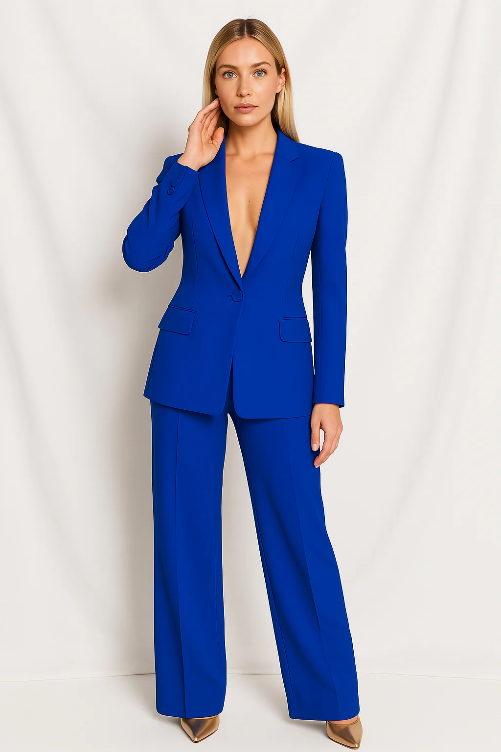Women's Blazer Pantsuit Set