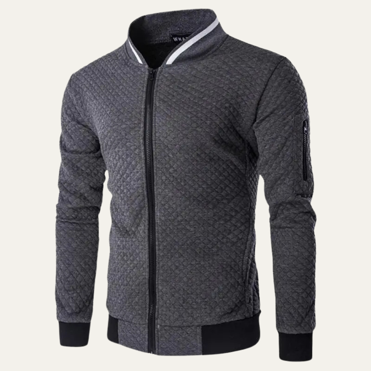 Men's Quilted Bomber Jacket Lightweight Zip Up