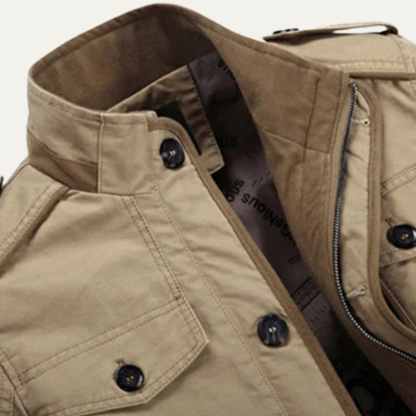 Mens Casual Trench Coat Long Military Style Jacket
