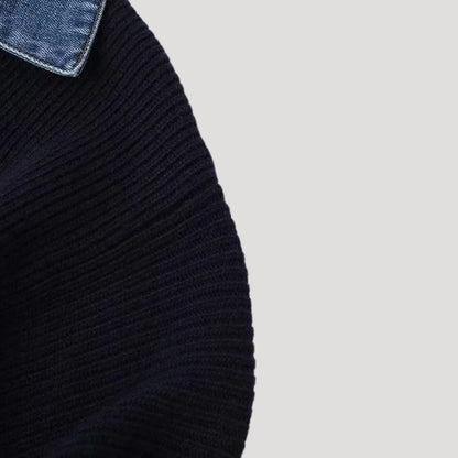 Women's Navy Cardigan Denim Finish