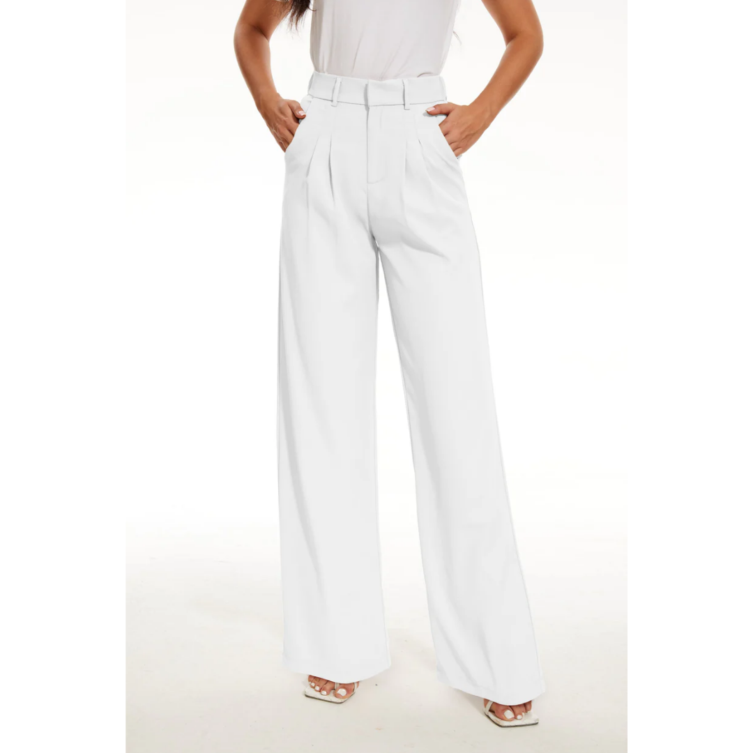 Comfortable Fit Wide Leg High Waist Pants