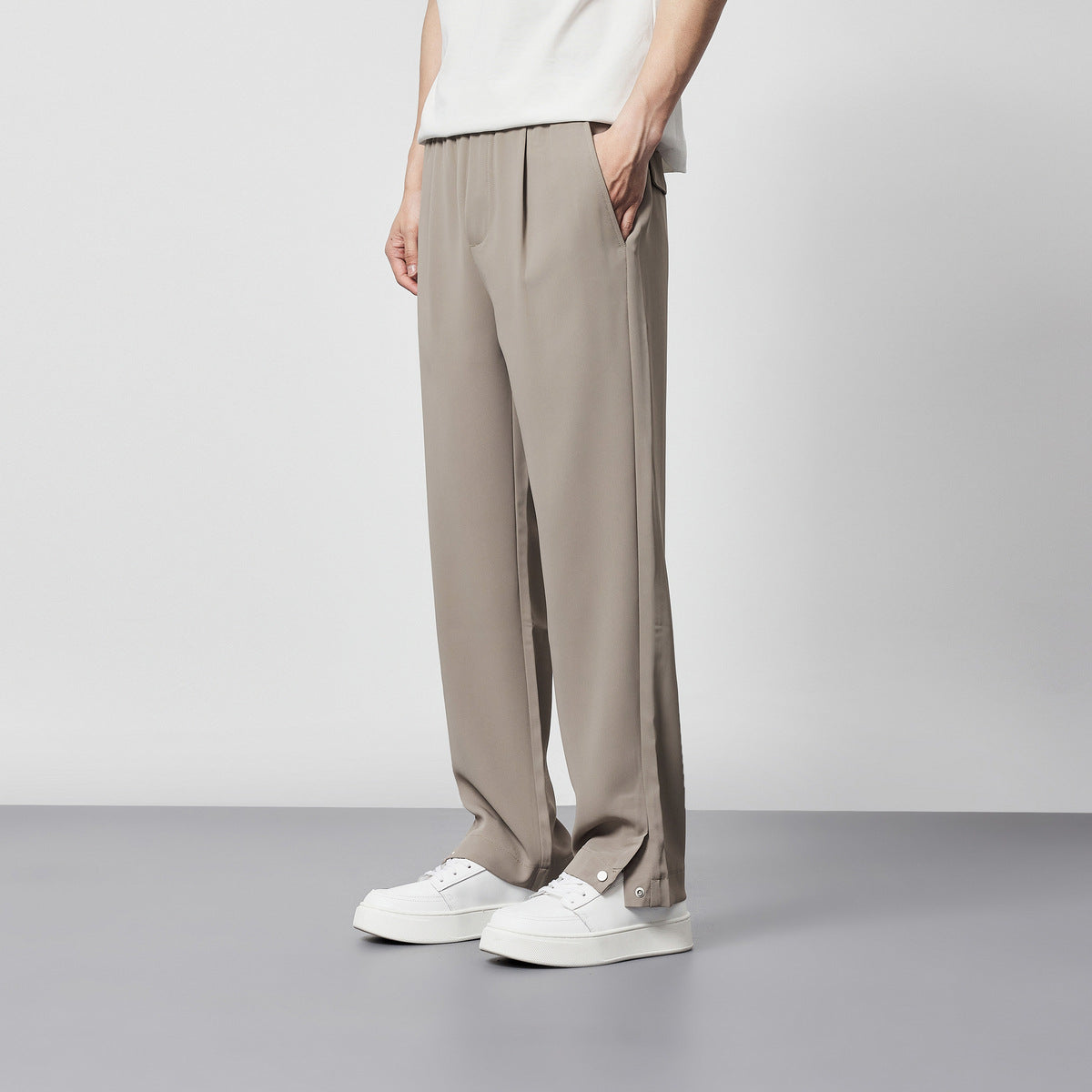 Men's Pleated Wide Leg Pants