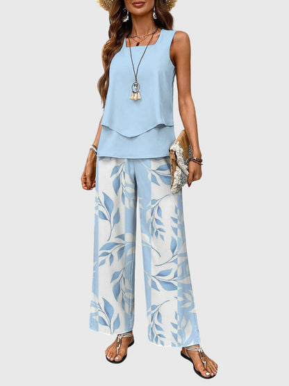 Casual Women's 2 Piece Loose Fit Pant Set - VibreMode