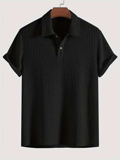 Men's Polo Shirt Solid Textured