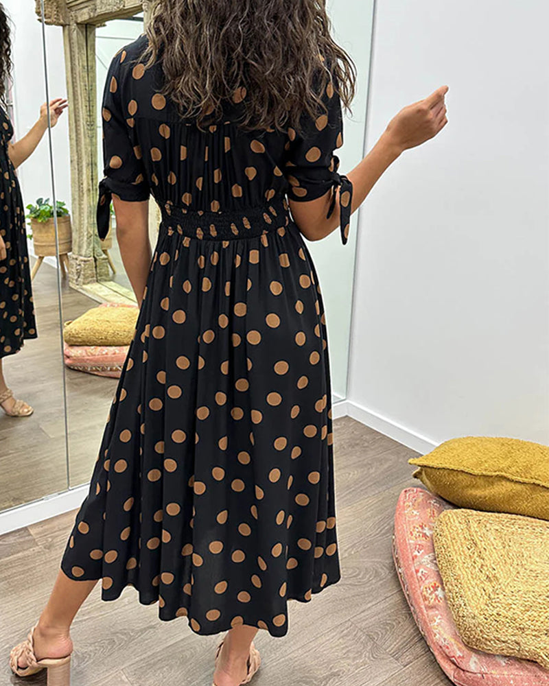 Stylish Dot Pattern Women's Dress