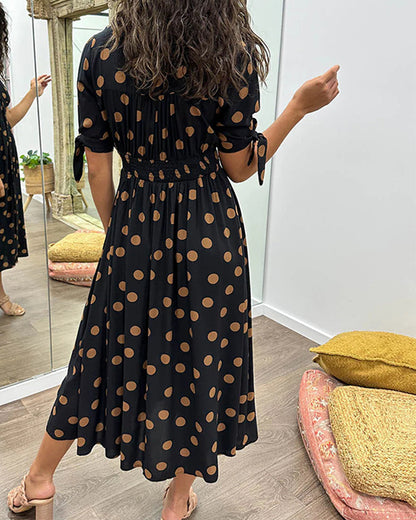 Stylish Dot Pattern Women's Dress