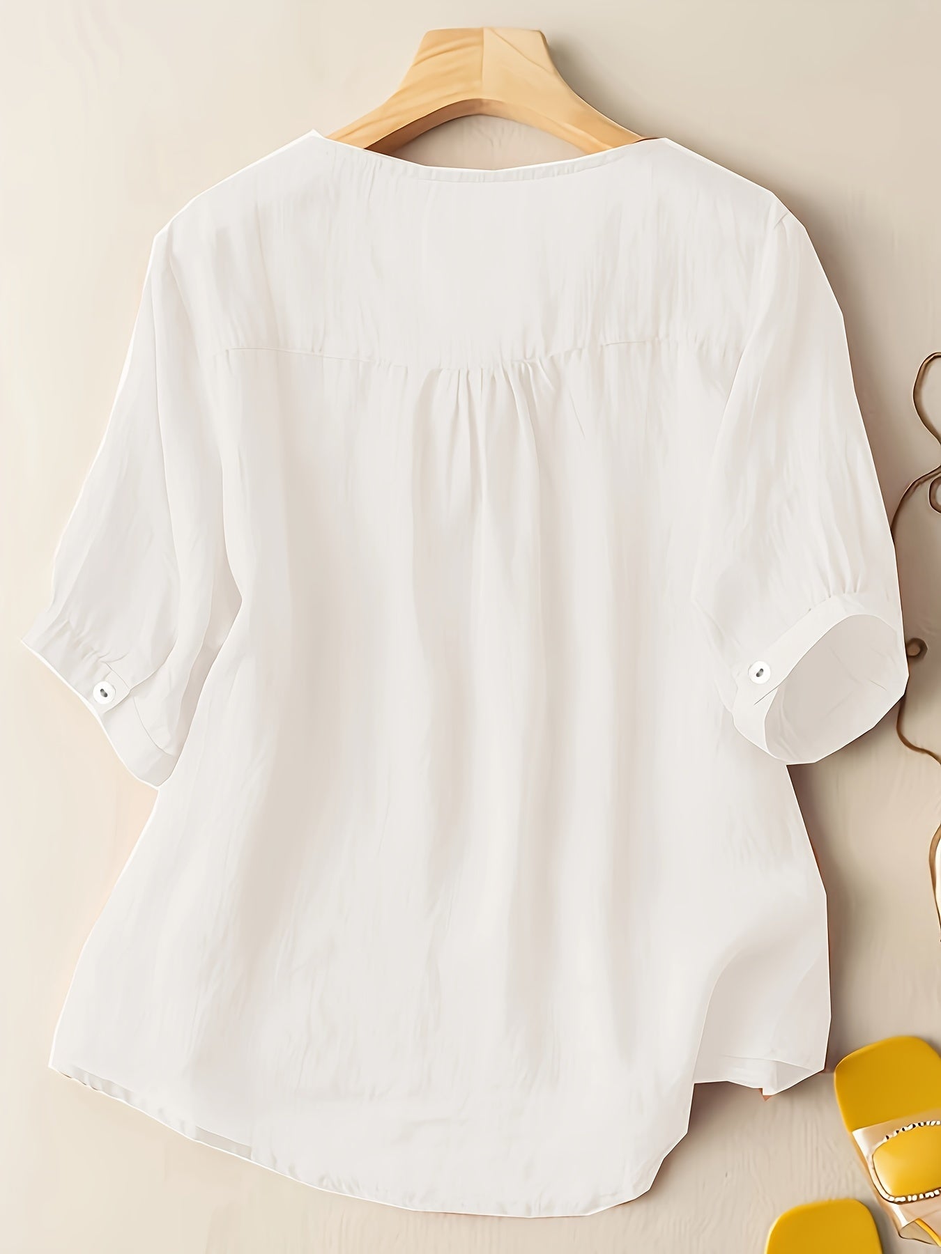 Women's Relaxed Fit Embroidered Tunic Blouse