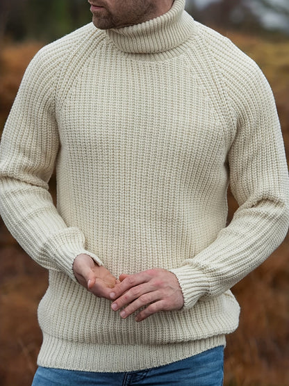 Men's Turtleneck Vintage Knit Sweater