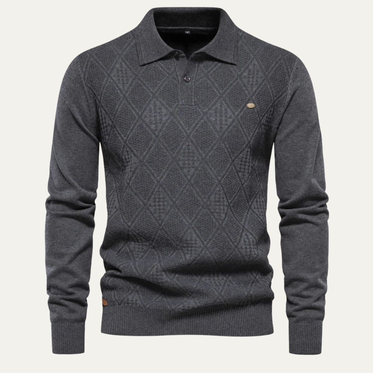 Kensington Men's Polo Sweater Diamond Knit