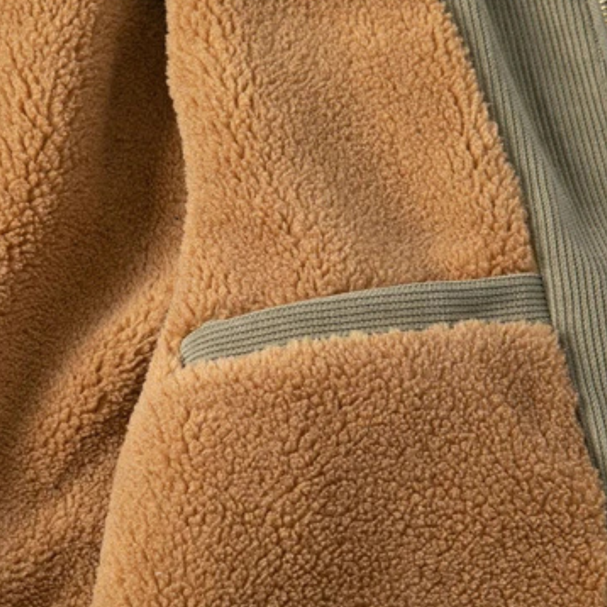 Men's Corduroy Sherpa Jacket Warm Winter Tan