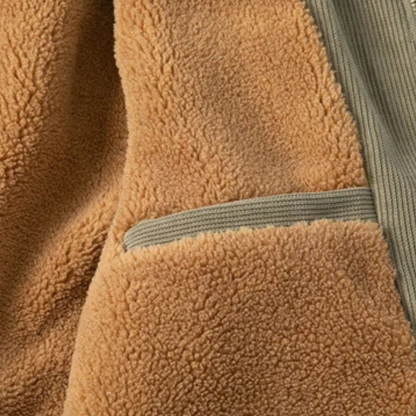 Men's Corduroy Sherpa Jacket Warm Winter Tan