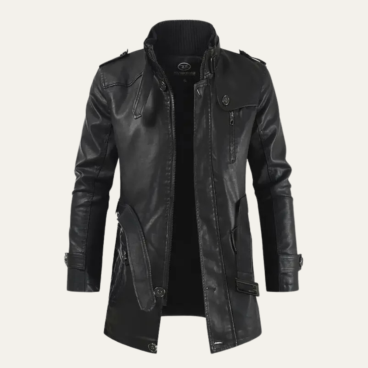 Men's Vintage Leather Jacket Thick Fleece Lined - VibreMode