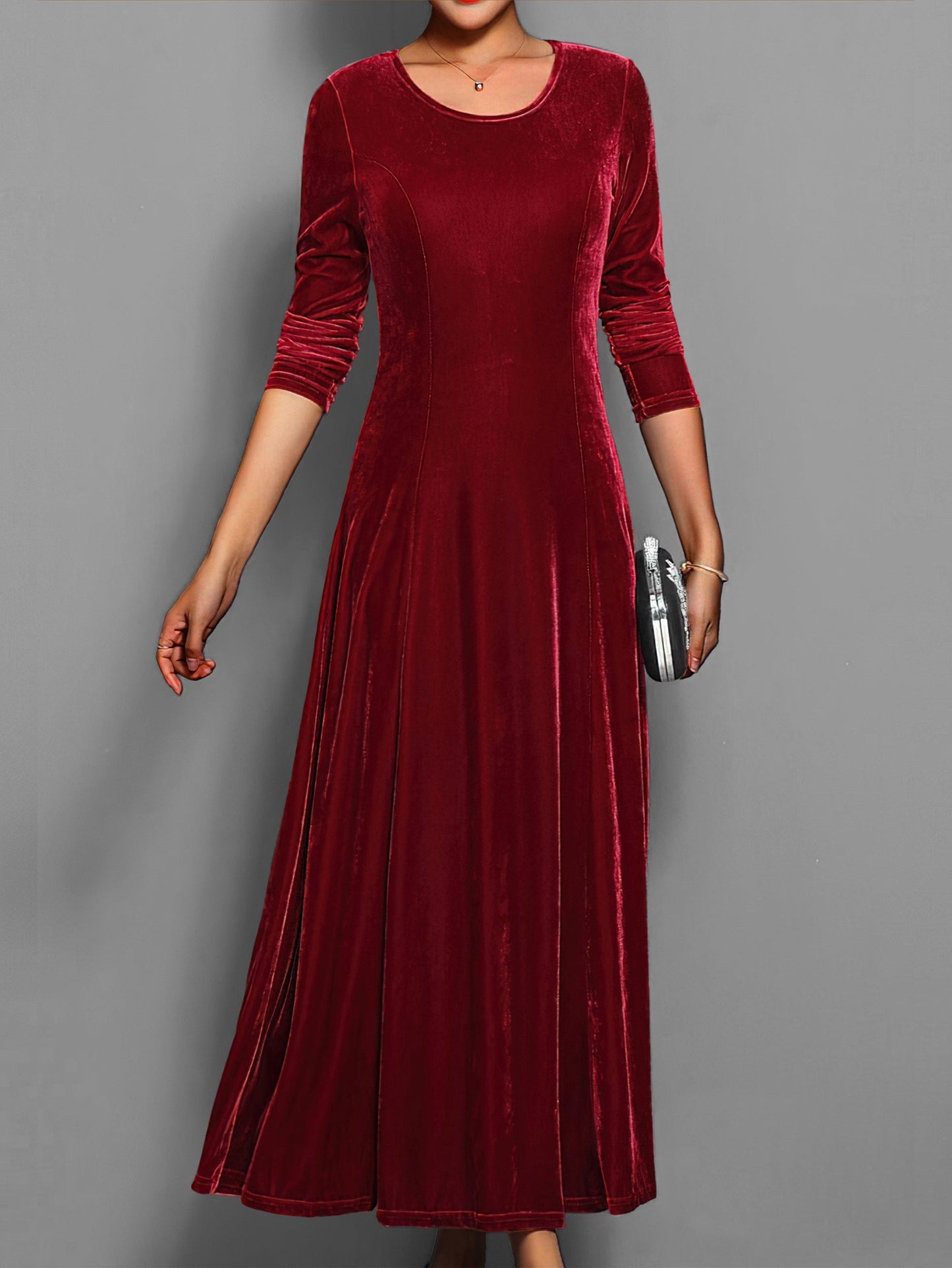Elegant Ladies Formal V Neck Party Dress