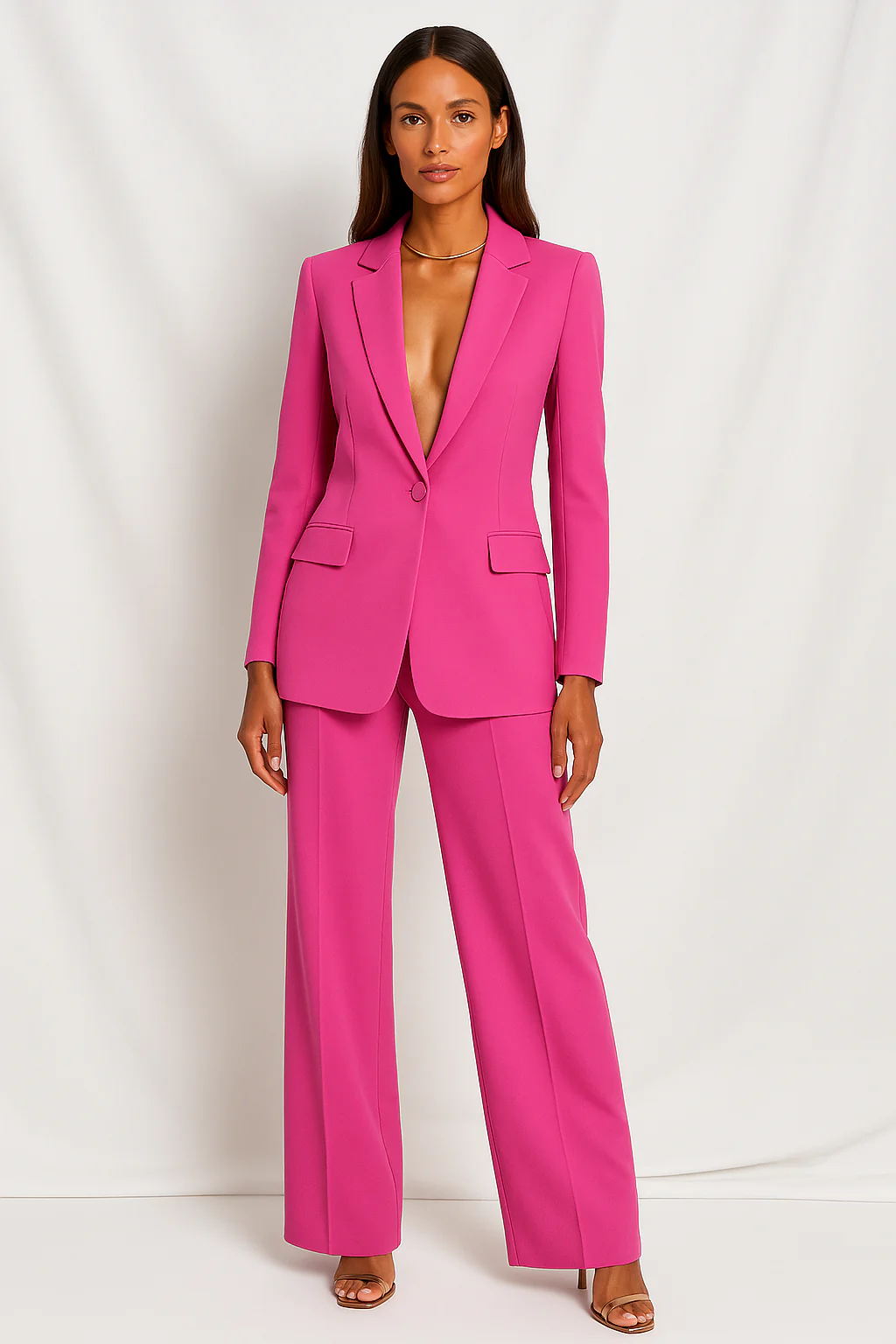 Women's Blazer Pantsuit Set