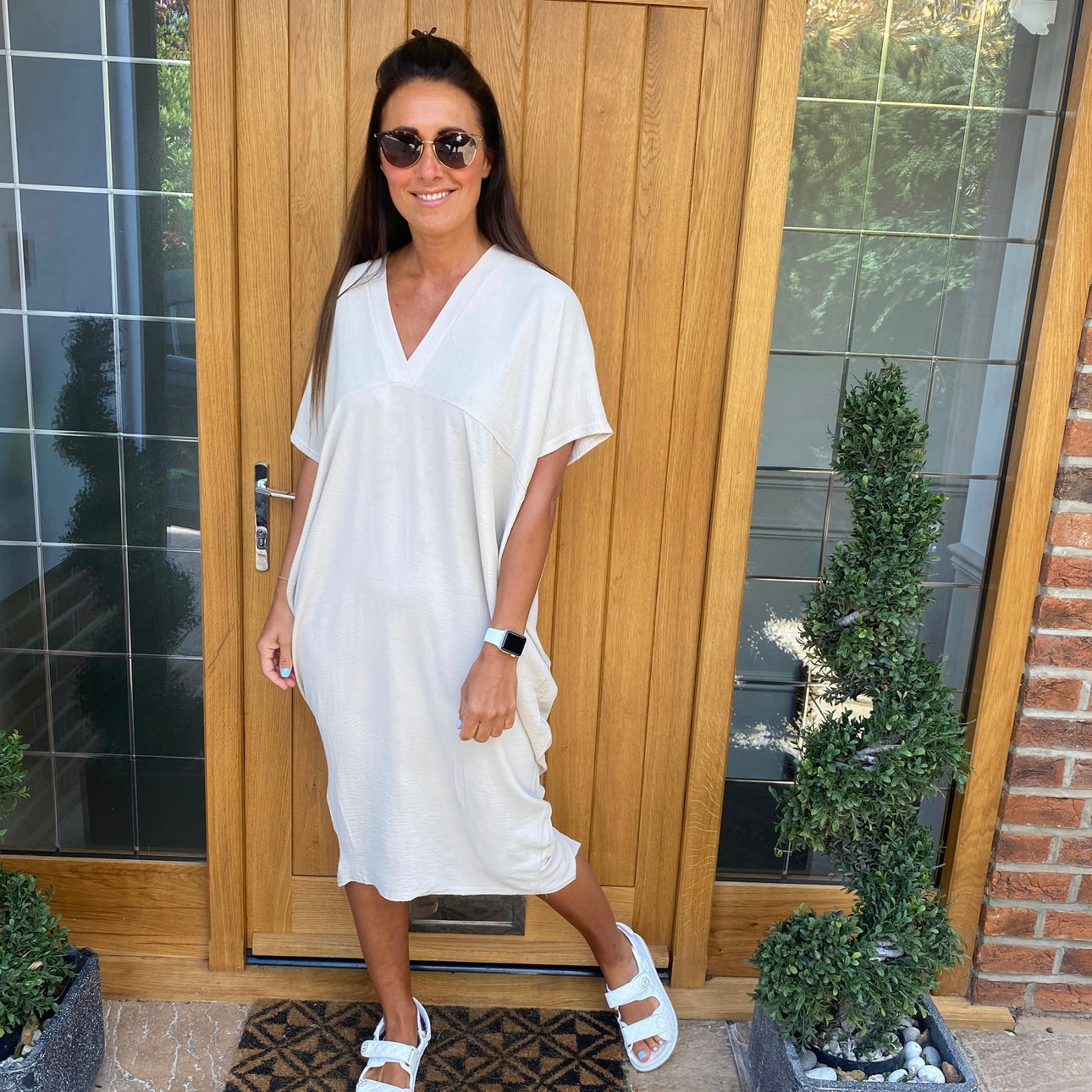 Chic V-neck Sundress for Women