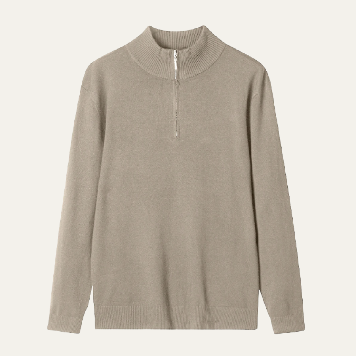 Men's Mock Neck Half Zip Knit Sweater