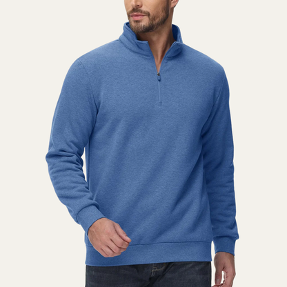 Men's Fleece Half Zip Turtleneck Sweater