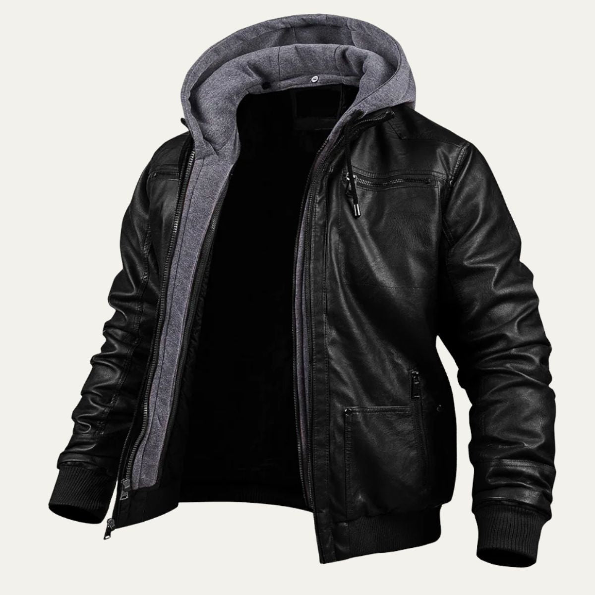 Men's Leather Jacket Modern Warm Brown
