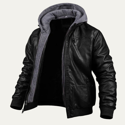 Men's Leather Jacket Modern Warm Brown