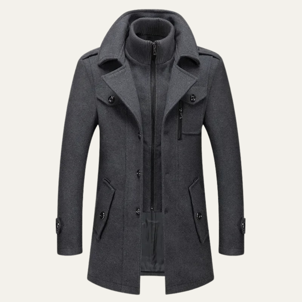 Men's Wool Blend Winter Coat