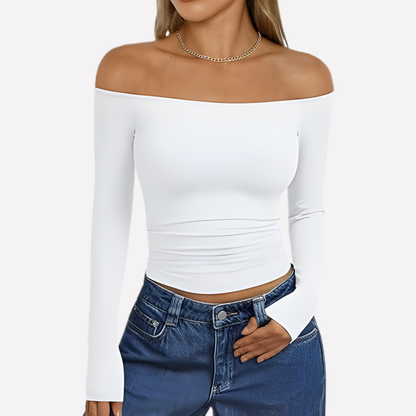 Women's Off The Shoulder Long Sleeve Blouse