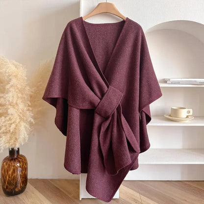 Luxurious Poncho Windproof Shawl Coat Caliboot