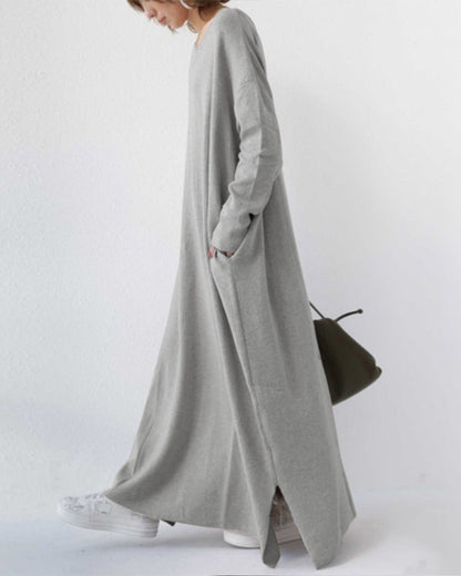 Stylish Long Sleeve Winter Maxi Dress for Women