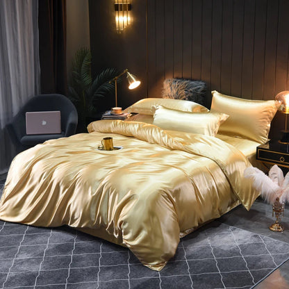 Satin Bedding Set Soft Elegant Design