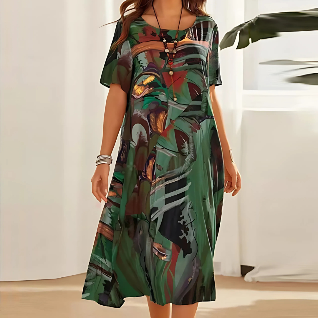 Beautiful Flower Print Dress