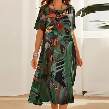 Beautiful Flower Print Dress