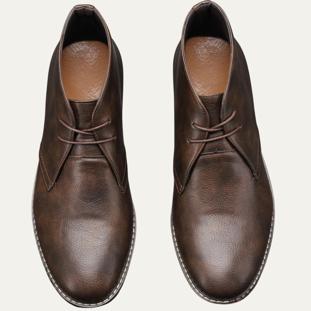 Men's Vintage Ankle Boots Brown Leather