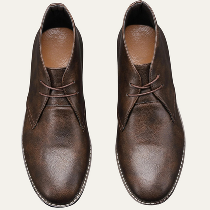 Men's Vintage Ankle Boots Brown Leather