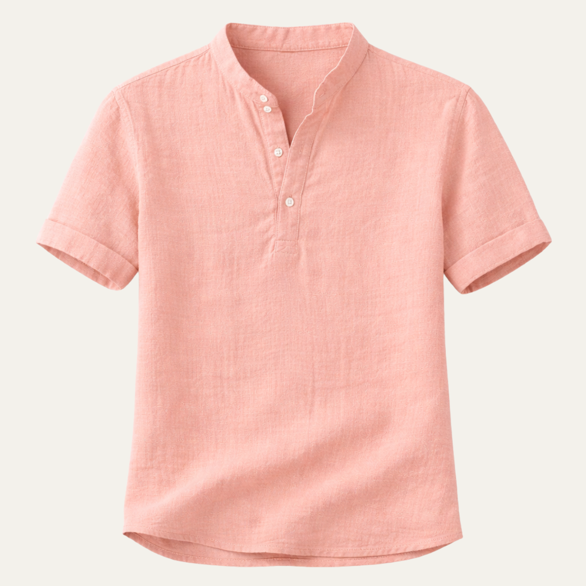 Men's Linen Casual Button Up Shirt Soft Light Blue - VibreMode