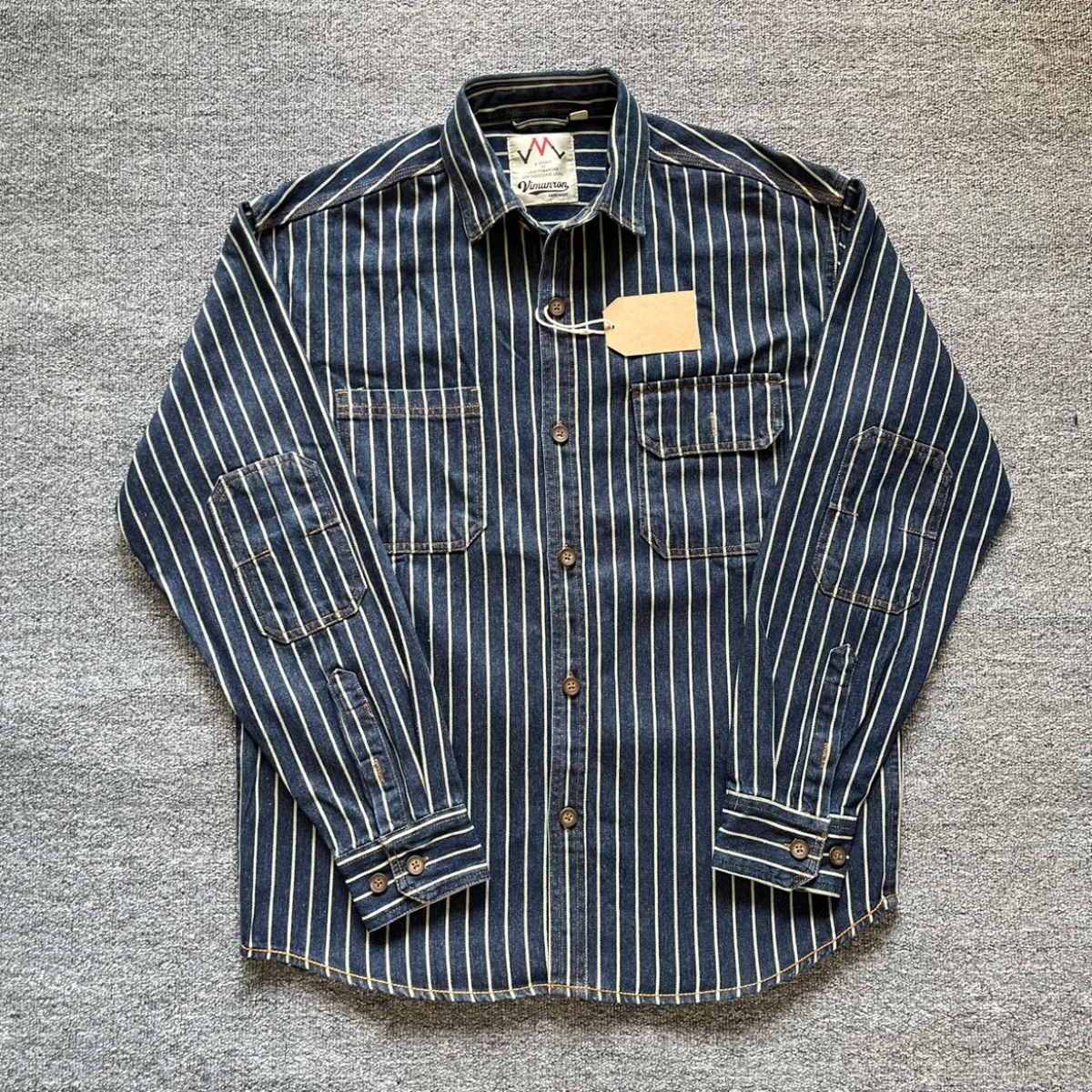 Men's Vintage Striped Cotton Shirt