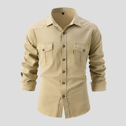 Men's Casual Button Down Shirt Durable Cotton