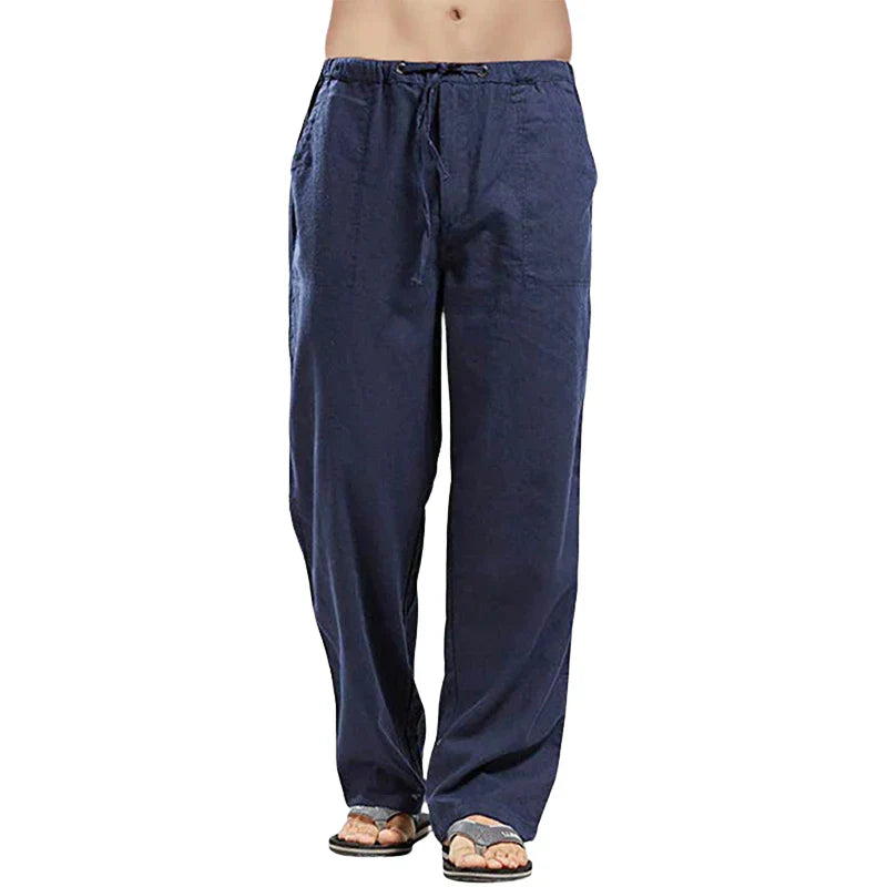 Ralph Men's Linen Pants Breathable Oversized Fit
