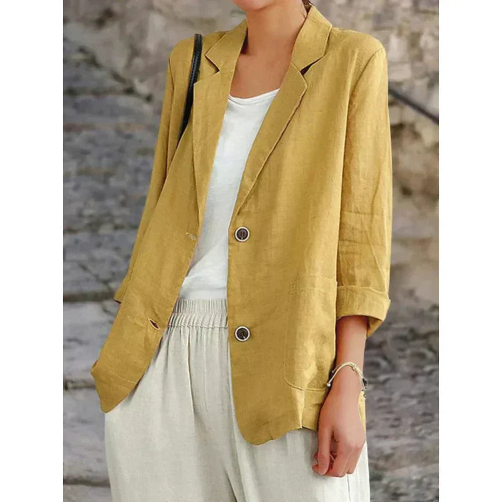 Women's Lightweight Blazer Rolled Sleeves