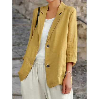 Women's Lightweight Blazer Rolled Sleeves