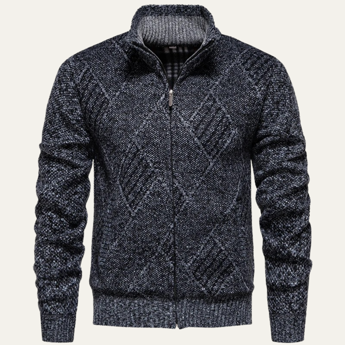 Men's Knit Zip Up Jacket Winter Casual
