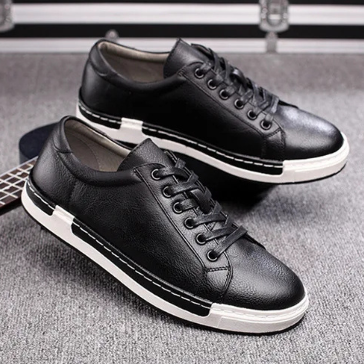 Men's Classic Lace Up Shoes Leather Brown