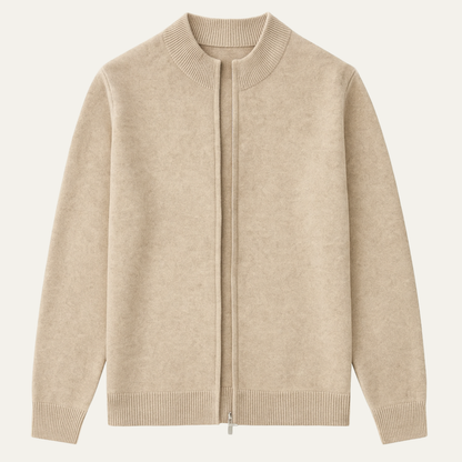 Men's Soft Wool Zip Cardigan - VibreMode